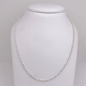 Sterling Silver (925) Rope Chain (~20” x 2.5mm)